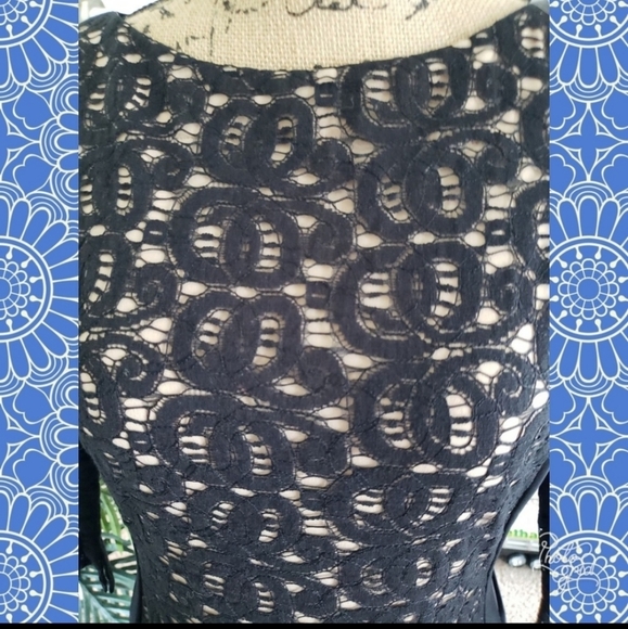 Nude black dress lace sexy cocktail party 6 event classy sophisticated wedding - Picture 3 of 5